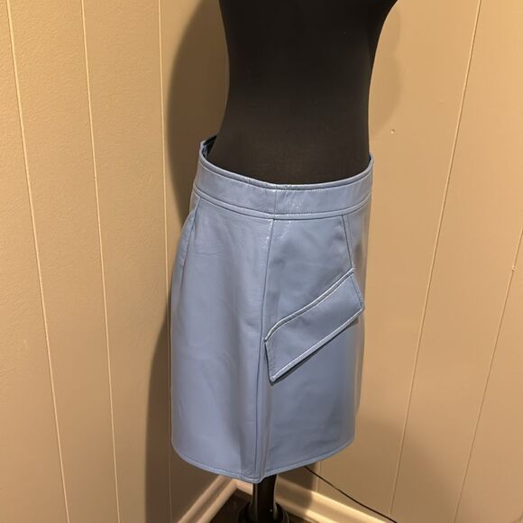 River Island faux pebbled leather wet look glossy mini skirt. New, with tag. 14 - Picture 3 of 6